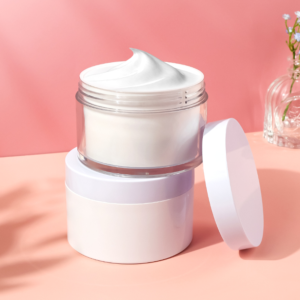 JXPACK Free Samples White PETG Plastic Cosmetic Cream Jar