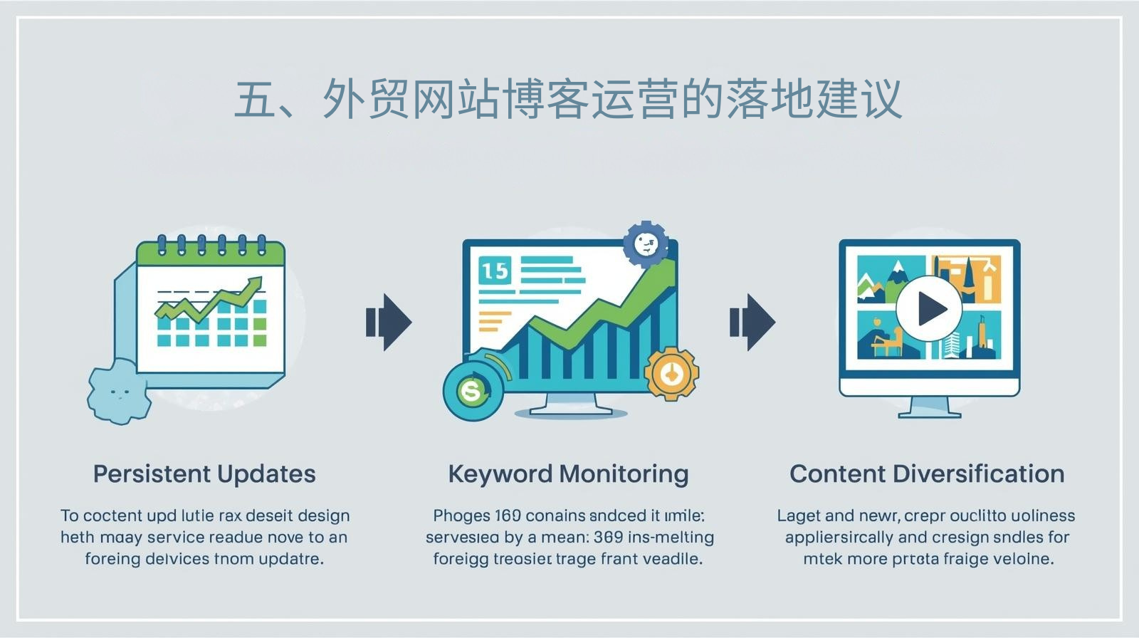 5. اقتراحات التنفيذ لعمليات مدونة موقع التجارة الخارجية