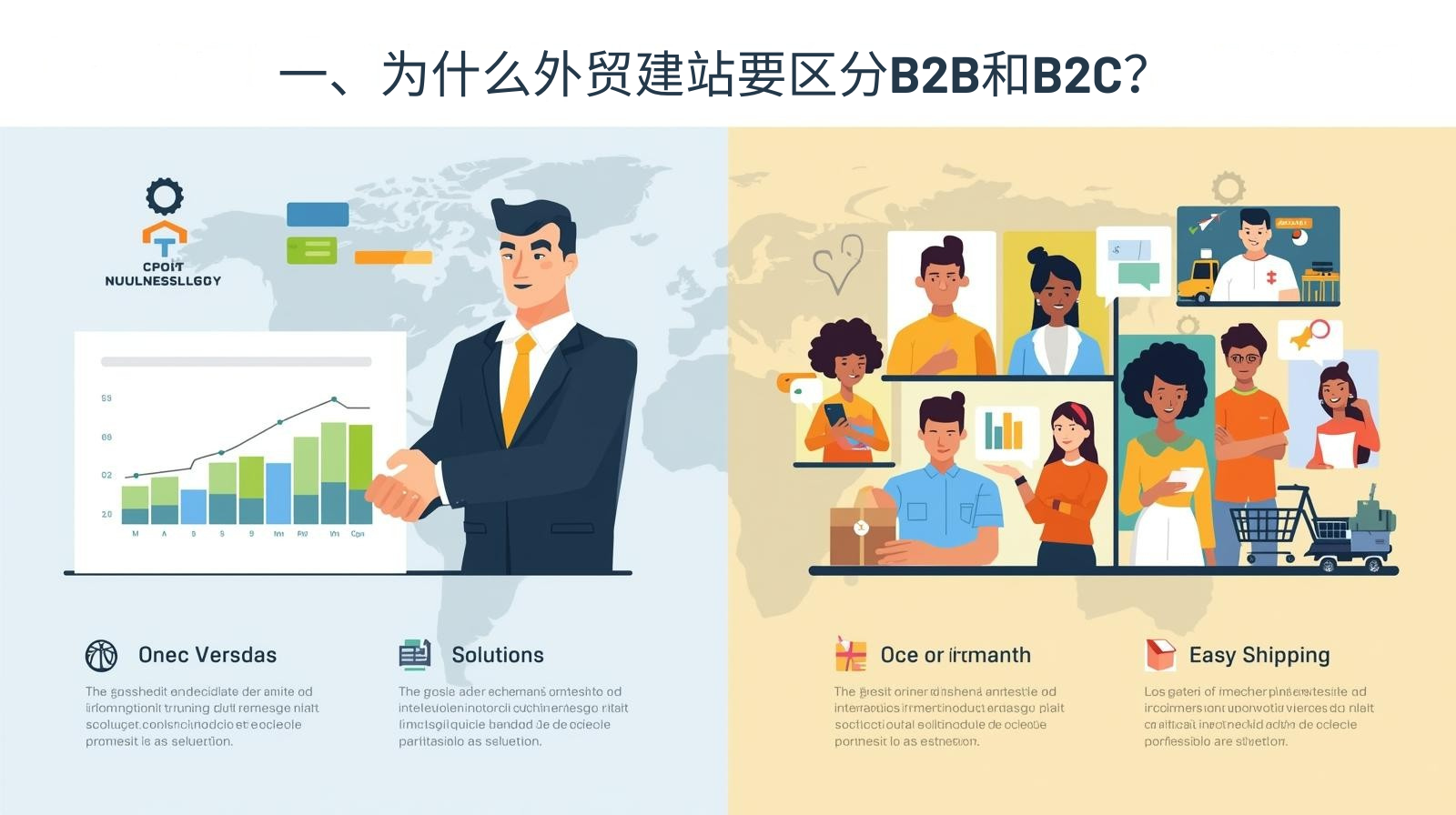 一、为什么外贸建站要区分B2B和B2C？