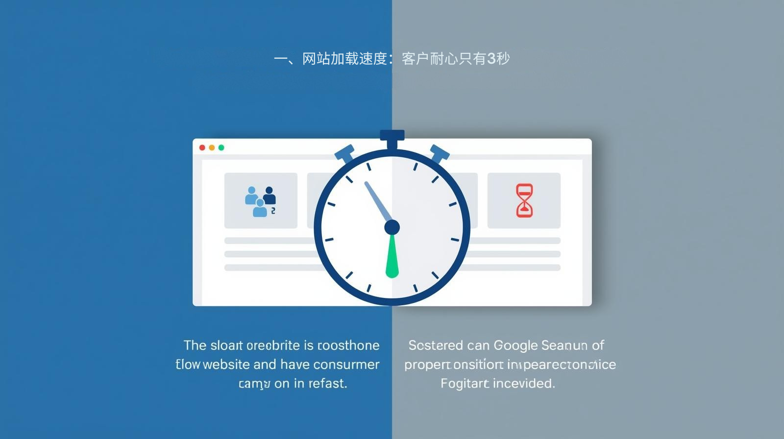 一、网站加载速度：客户耐心只有3秒
