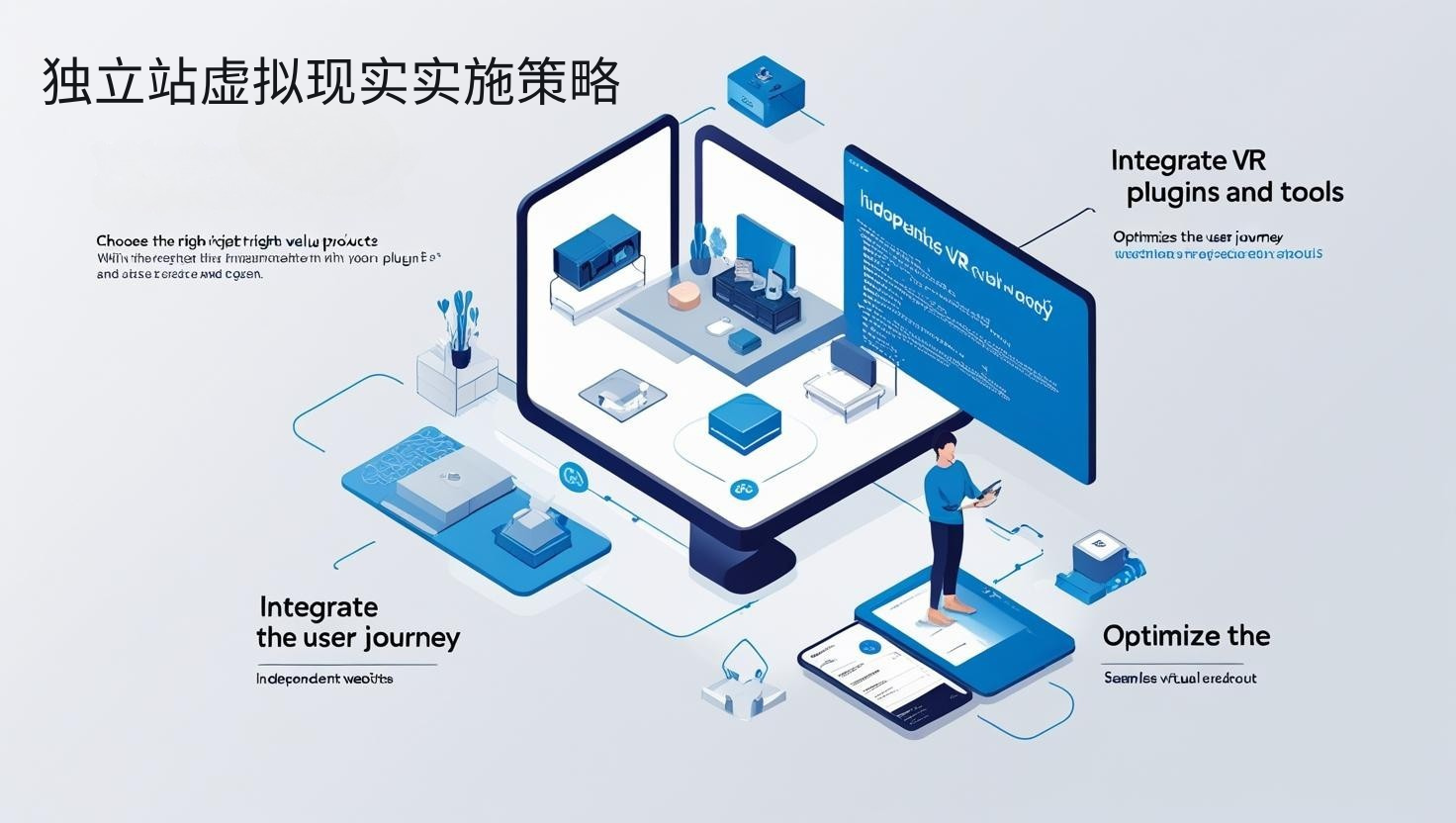 Independent website virtual reality implementation strategy
