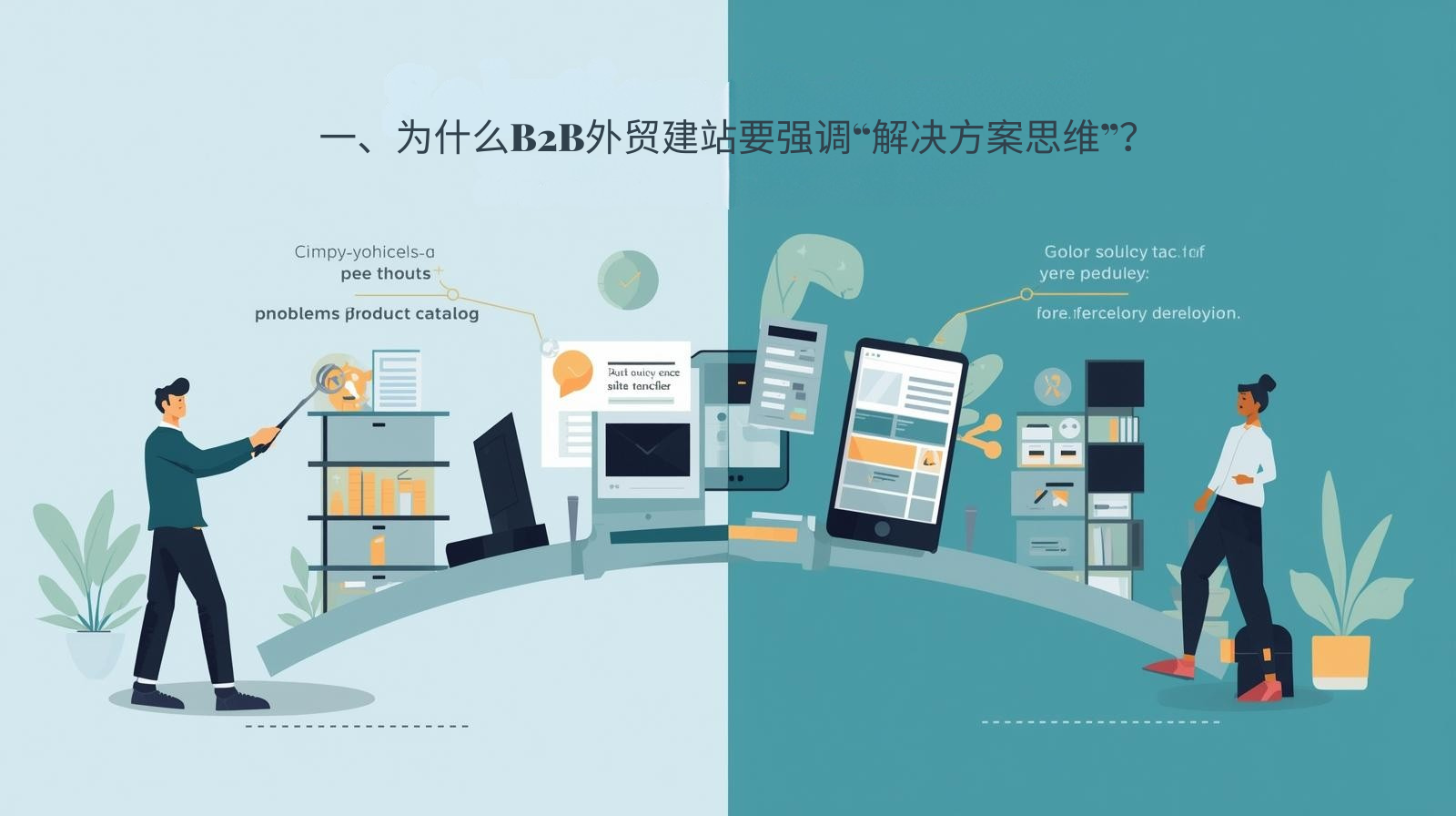 一、为什么B2B外贸建站要强调“解决方案思维”？