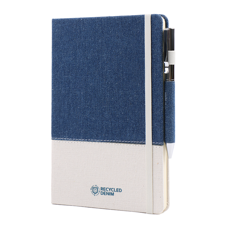 TNB704-05-Recycled denim patchwork notebook