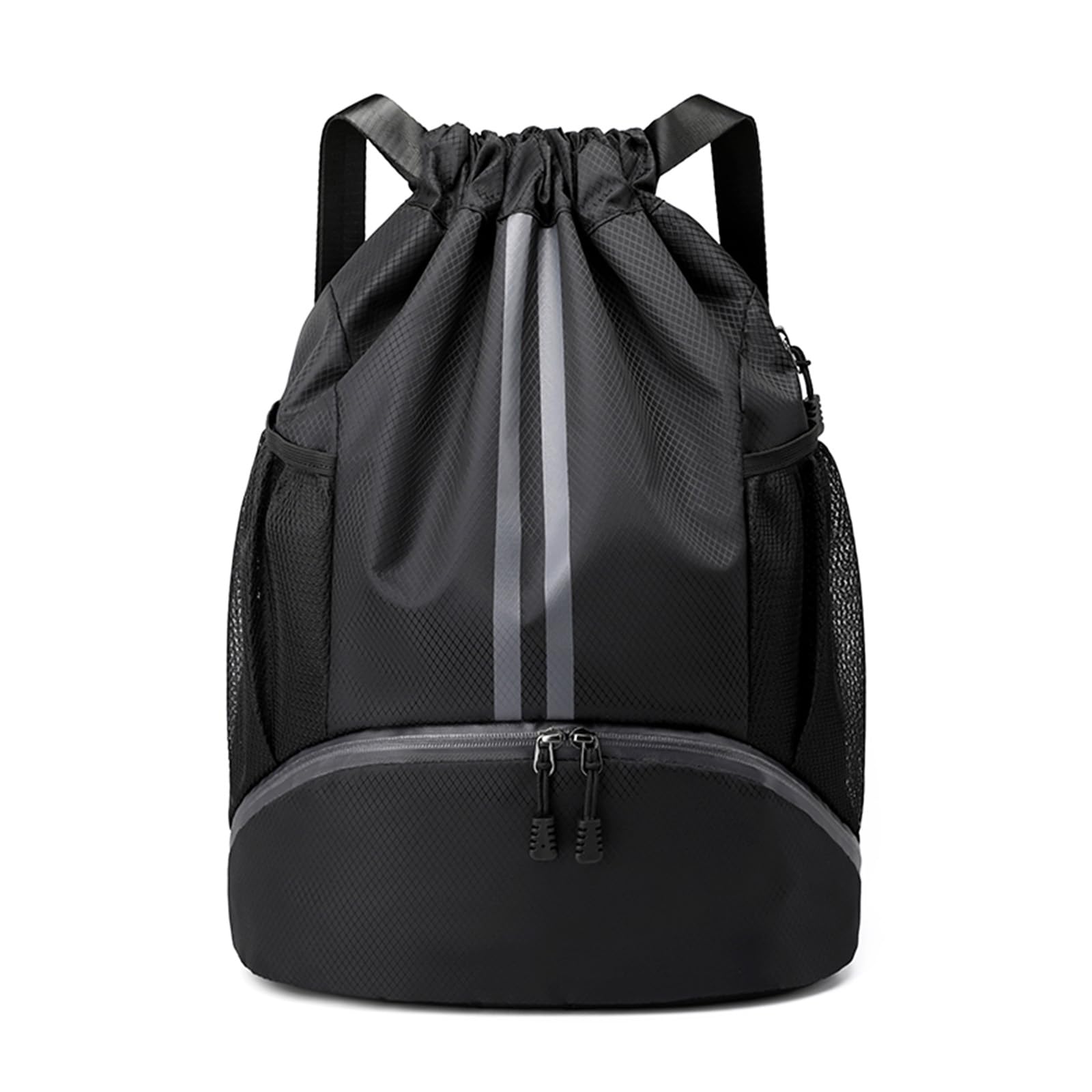 Drawstring Backpack Gym Bag with Shoes Compartment