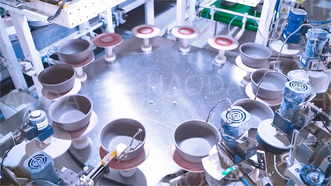 旋转工作台自动修边系统